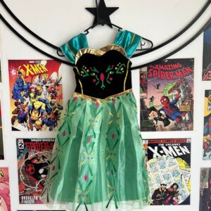 Disfraz de Anna vestido verde para Niñas