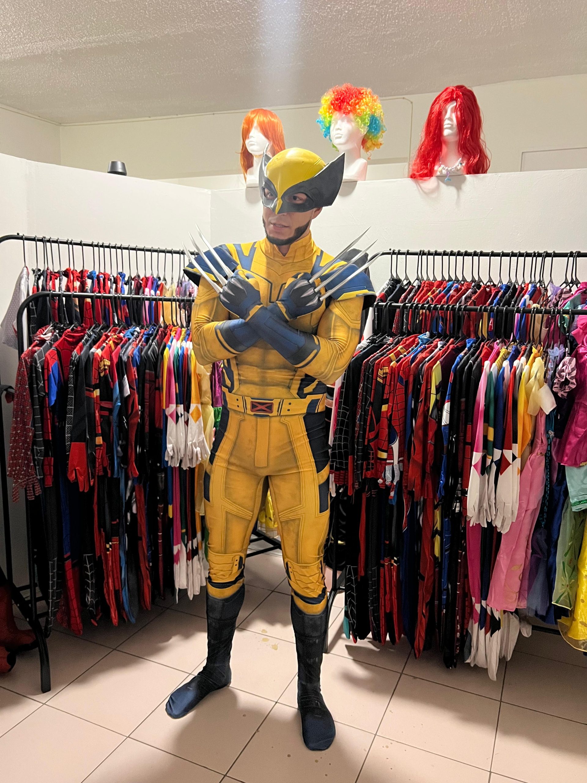 Disfraz de Wolverine garras y máscara para Adultos - Imagen 3