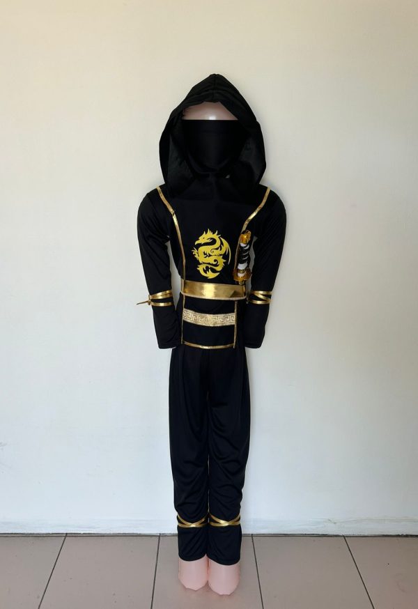 Disfraces de Ninja Rojo y Dorado para niños con accesorios - Imagen 5