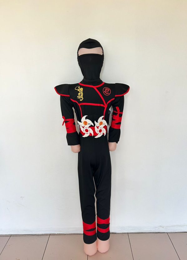 Disfraces de Ninja Rojo y Dorado para niños con accesorios - Imagen 4
